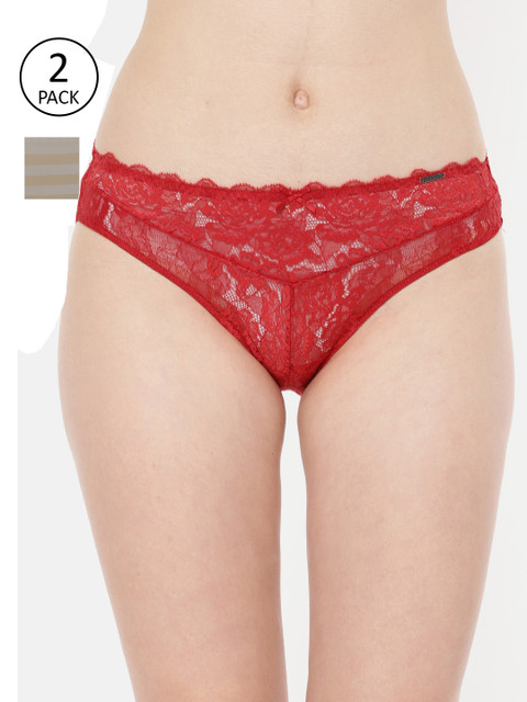 

Amante Women Pack of 2 Bikini Briefs, Red