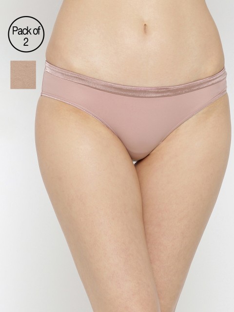 

Amante Women Pack of 2 Solid Bikini Briefs, Pink
