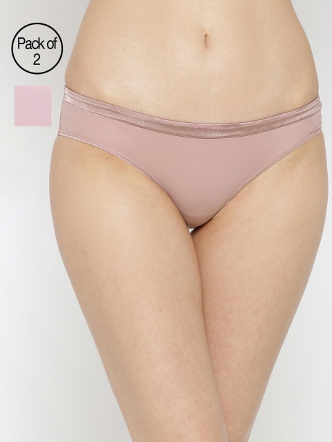 

Amante Women Pack of 2 Pink Solid Briefs