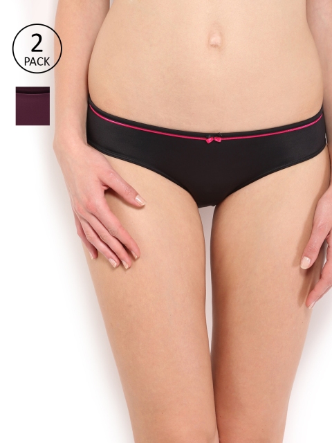 

Amante Women Pack Of 2 Solid Basic Briefs, Purple