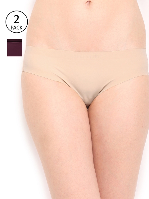

Amante Women Pack of 2 Solid Briefs, Nude