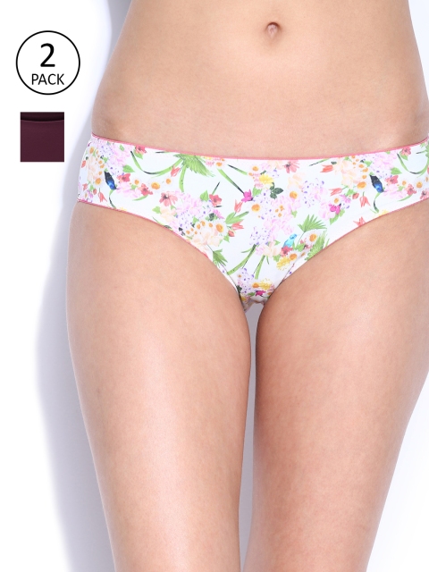 

Amante Women Pack of 2 Basic Briefs, Purple