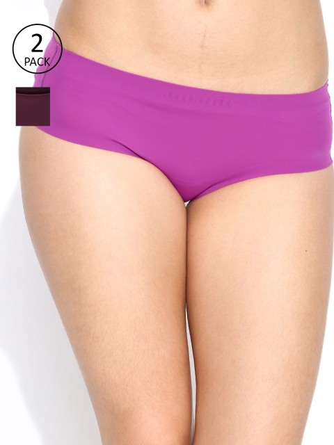 

Amante Women Pack of 2 Purple Solid Basic Briefs