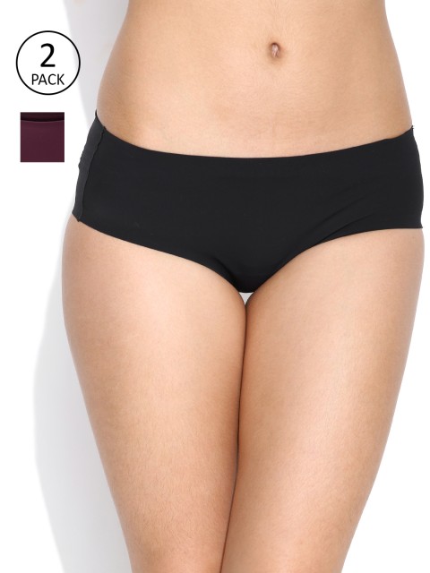 

Amante Women Pack of 2 Solid Basic Briefs, Black