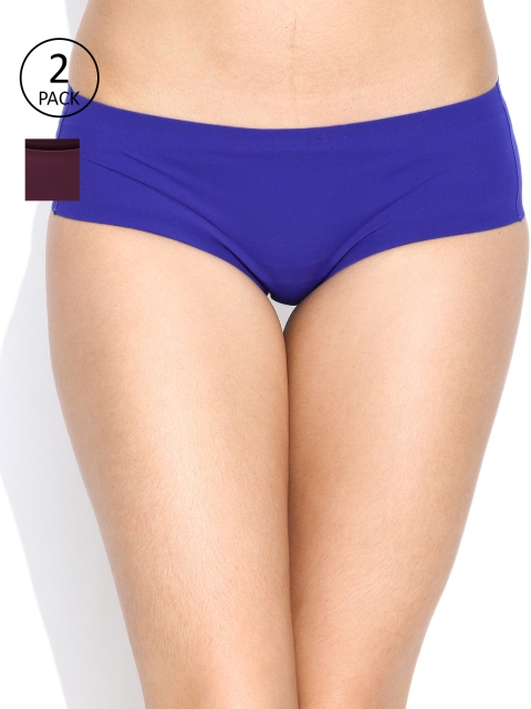 

Amante Women Pack of 2 Solid Basic Briefs, Blue
