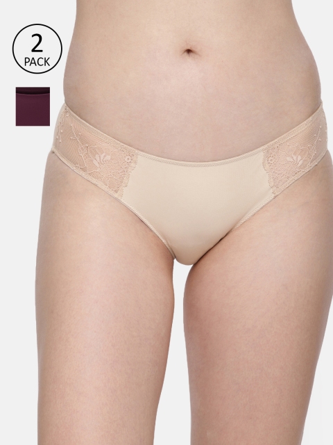 

Amante Women Pack of 2 Basic Briefs, Purple