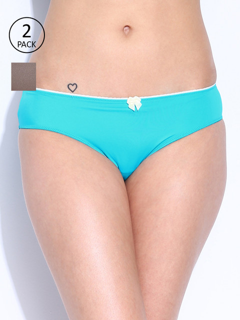 

Amante Women Pack of 2 Solid Briefs, Blue