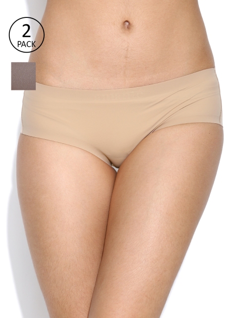 

Amante Women Pack of 2 Solid Briefs, Nude