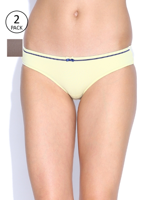 

Amante Women Pack of 2 Solid Bikini Briefs, Cream