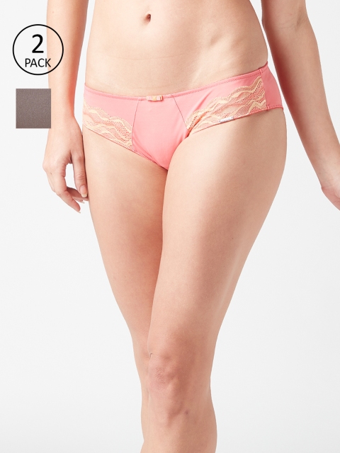 

Amante Women Pack Of 2 Solid Bikini Briefs, Taupe