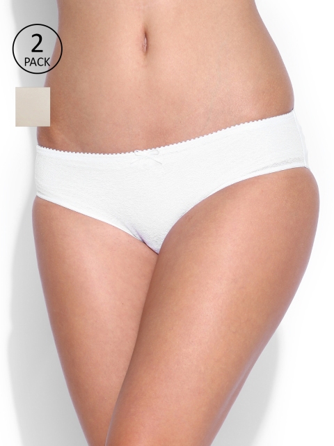 

Amante Women Pack of 2 Solid Briefs, White