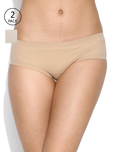 

Amante Women Pack of 2 Solid Briefs, Cream