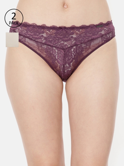 

Amante Women Pack of 2 Briefs, Burgundy