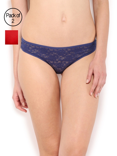 

Amante Women Pack of 2 Briefs, Navy blue