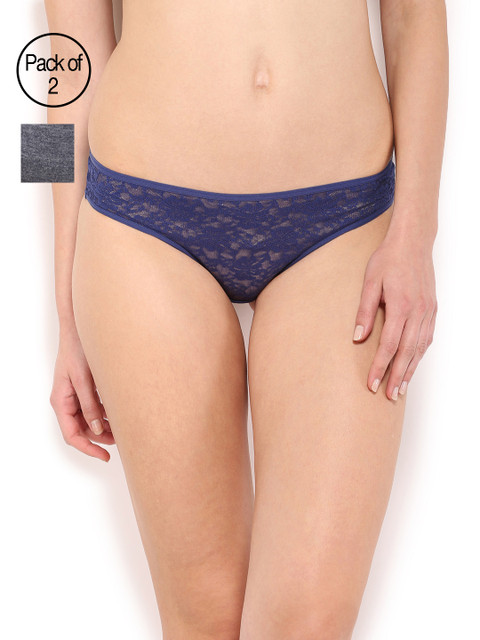 

Amante Women Pack of 2 Briefs, Navy blue