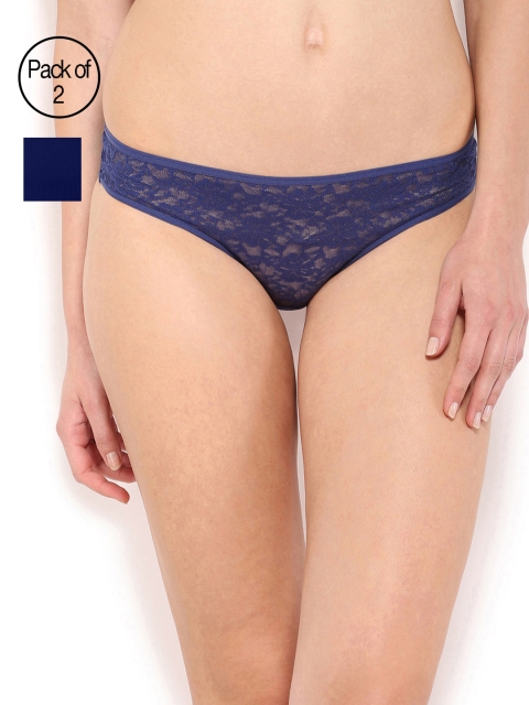 

Amante Women Pack of 2 Navy Blue Briefs