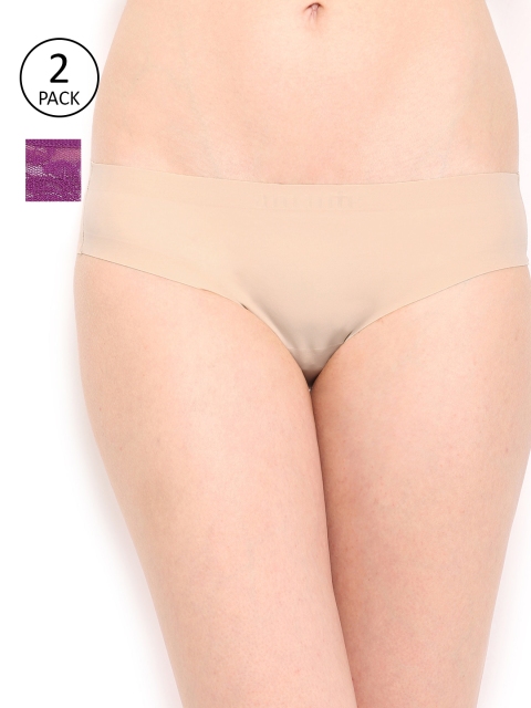

Amante Women Pack of 2 Briefs, Beige