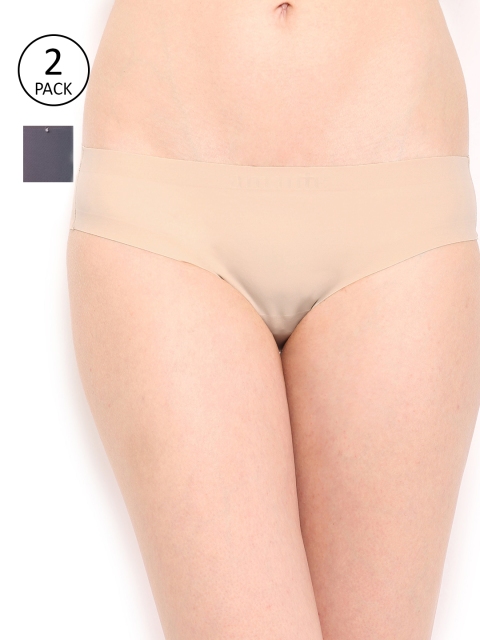 

Amante Women Pack of 2 Solid Briefs, Beige