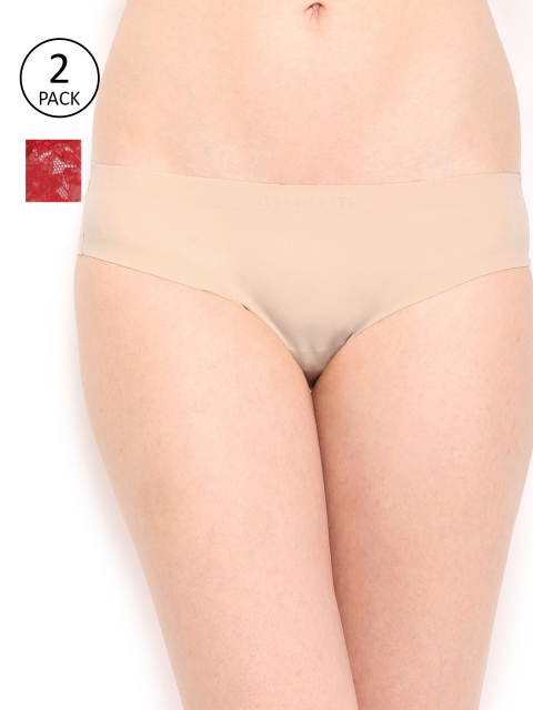 

Amante Women Pack of 2 Briefs, Beige