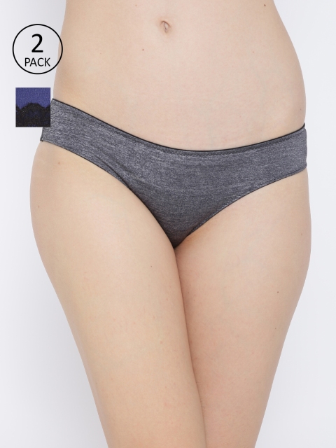 

Amante Women Pack of 2 Briefs, Charcoal