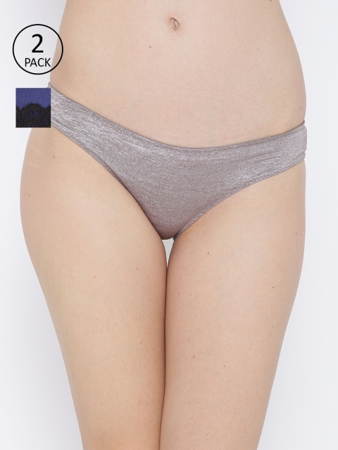 

Amante Women Pack of 2 Briefs, Grey melange