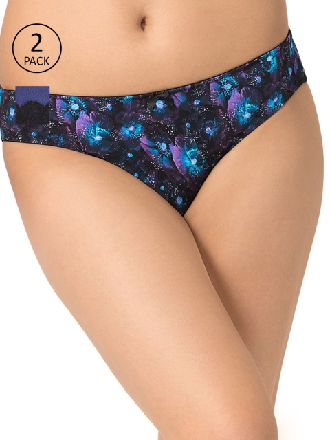 

Amante Women Pack of 2 Briefs, Navy blue