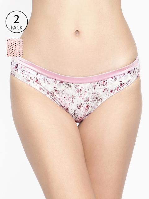 

Amante Women Pack of 2 Printed Briefs, Peach