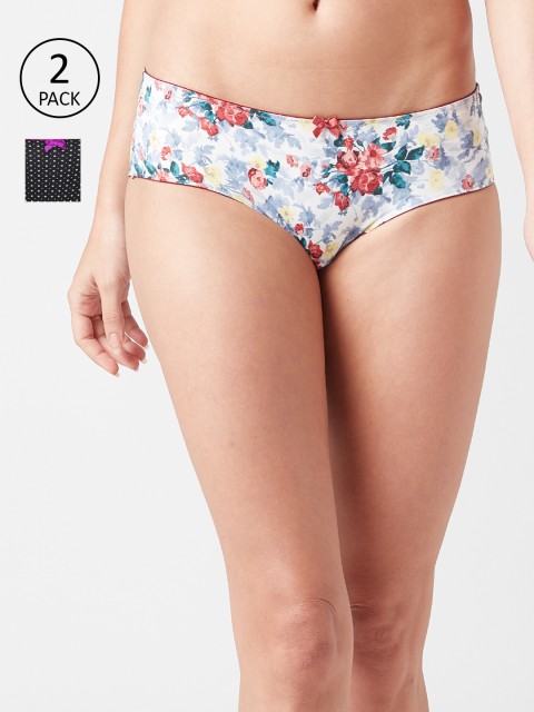 

Amante Women Pack of 2 Printed Briefs, Black