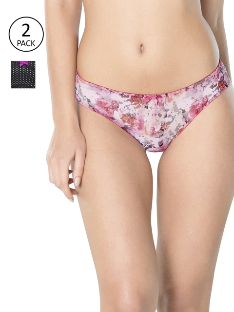 

Amante Women Pack of 2 Printed Briefs, Black