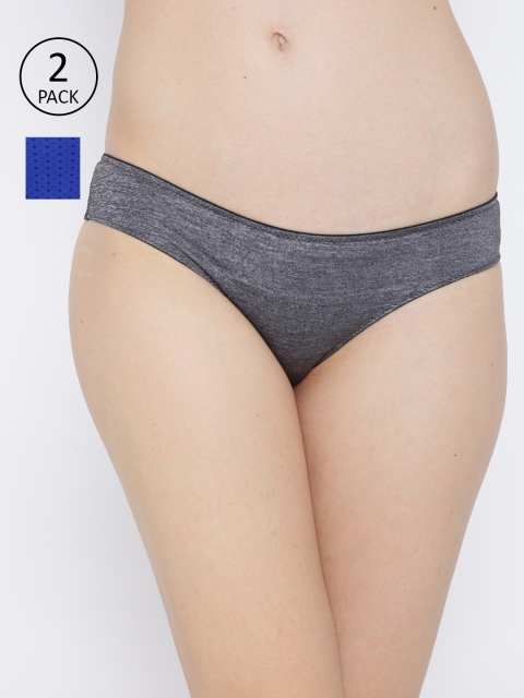 

Amante Women Pack of 2 Briefs, Charcoal