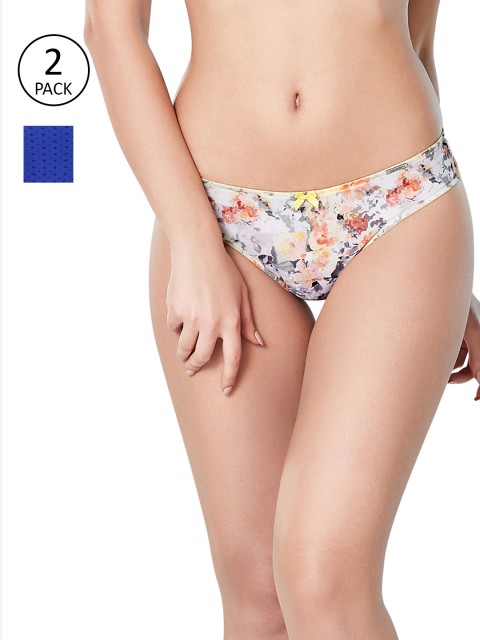 

Amante Women Pack of 2 Printed Briefs, Off white