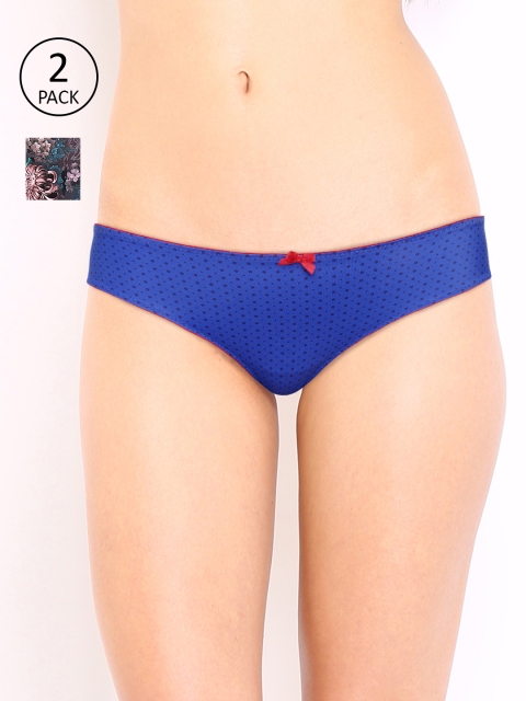 

Amante Women Pack of 2 Printed Briefs, Blue