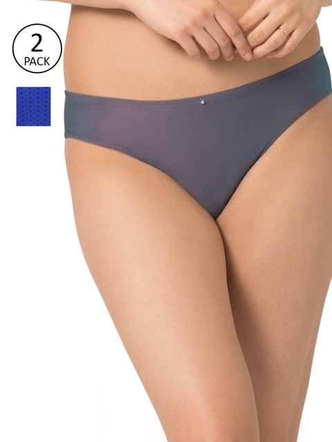 

Amante Women Pack of 2 Basic Briefs, Blue