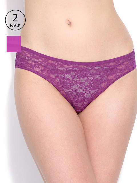 

Amante Women Pack of 2 Basic Briefs, Purple