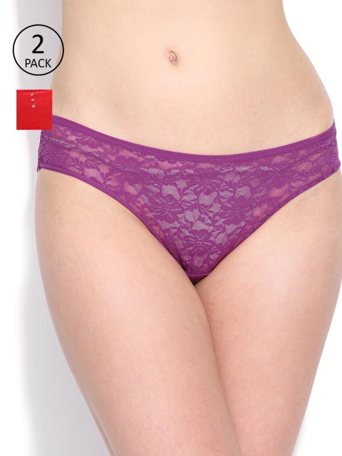 

Amante Women Pack of 2 Basic Briefs, Red