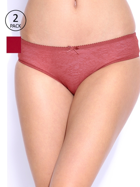 

Amante Women Pack of 2 Red Low Rise Bikini Briefs