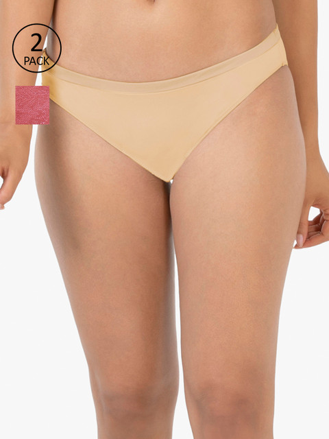 

Amante Women Pack of 2 Low Rise Bikini Briefs, Maroon