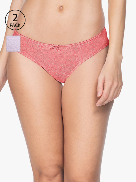 

Amante Women Pack of 2 Briefs, Pink
