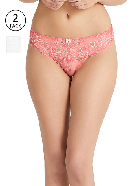 

Amante Women Pack of 2 Briefs, Coral