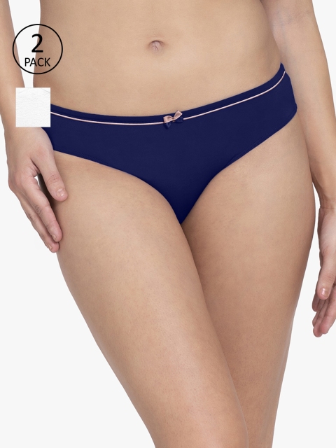 

Amante Women Pack of 2 Briefs, Navy blue