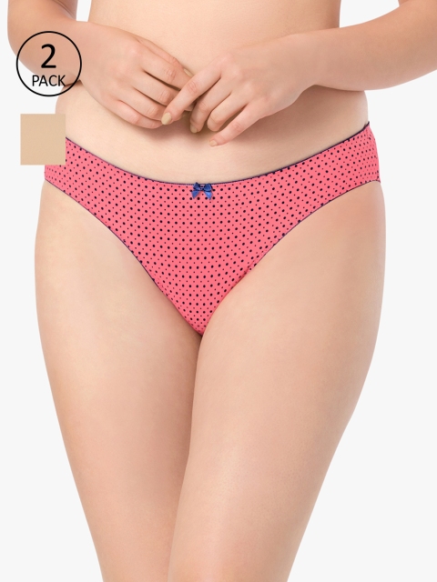 

Amante Women Pack of 2 Briefs, Coral