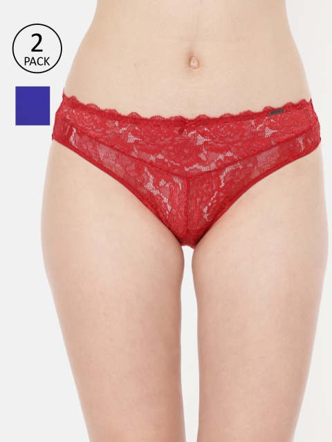 

Amante Women Pack of 2 Briefs, Red
