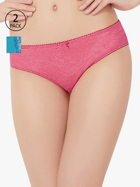 

Amante Women Pack of 2 Lace Briefs, Pink