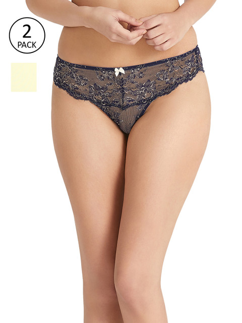 

Amante Women Pack of 2 Briefs, Navy blue