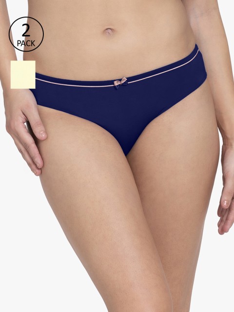 

Amante Women Pack of 2 Briefs, Navy blue