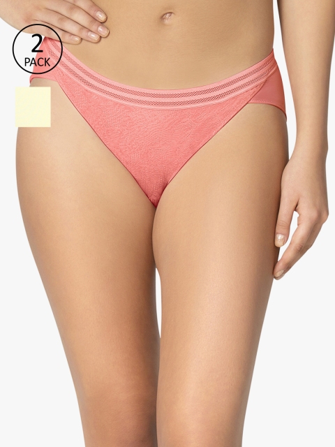 

Amante Women Pack of 2 Briefs, Pink