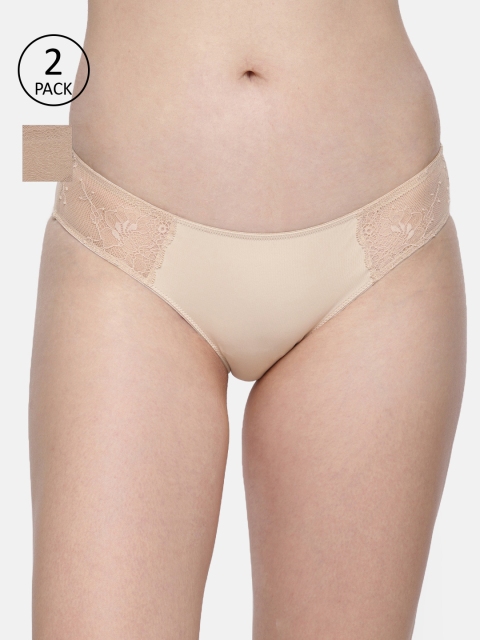

Amante Women Pack of 2 Briefs, Beige