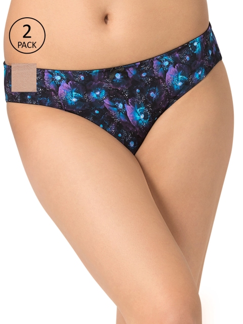 

Amante Women Pack of 2 Briefs, Navy blue