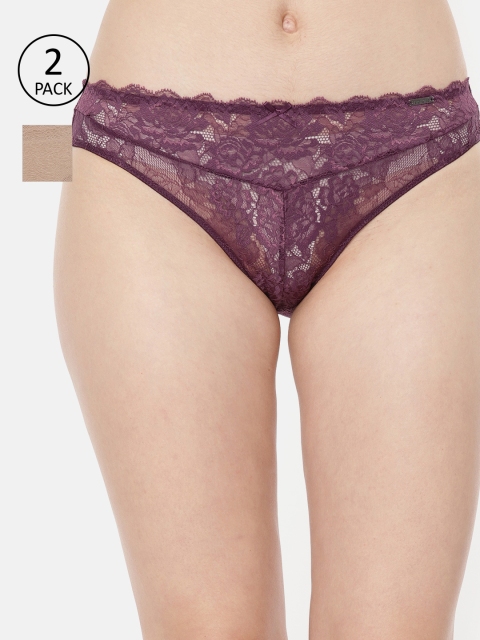 

Amante Women Pack of 2 Briefs, Violet