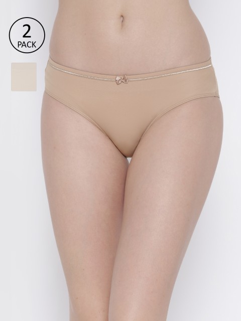 

Amante Women Pack of 2 Solid Briefs, Beige